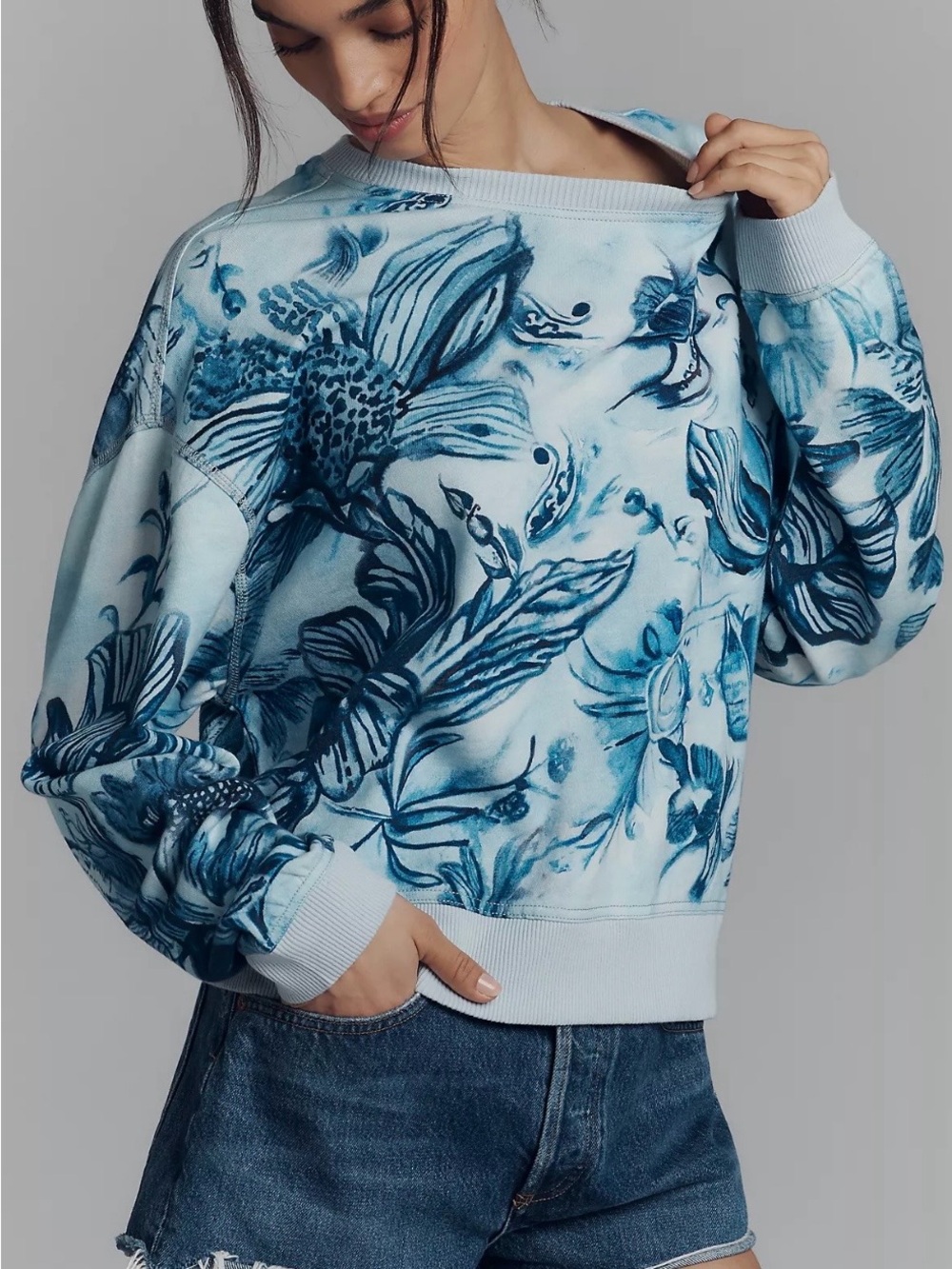 NWT Pilcro Batik Oversized Sweatshirt